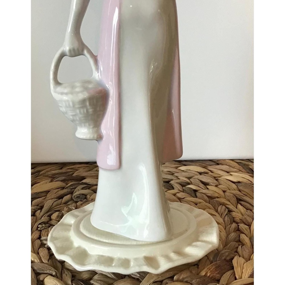 Nao by Lladro Porcelain Figurine Mother & Child with Basket Pink White 9.5" Read - Picture 7 of 14